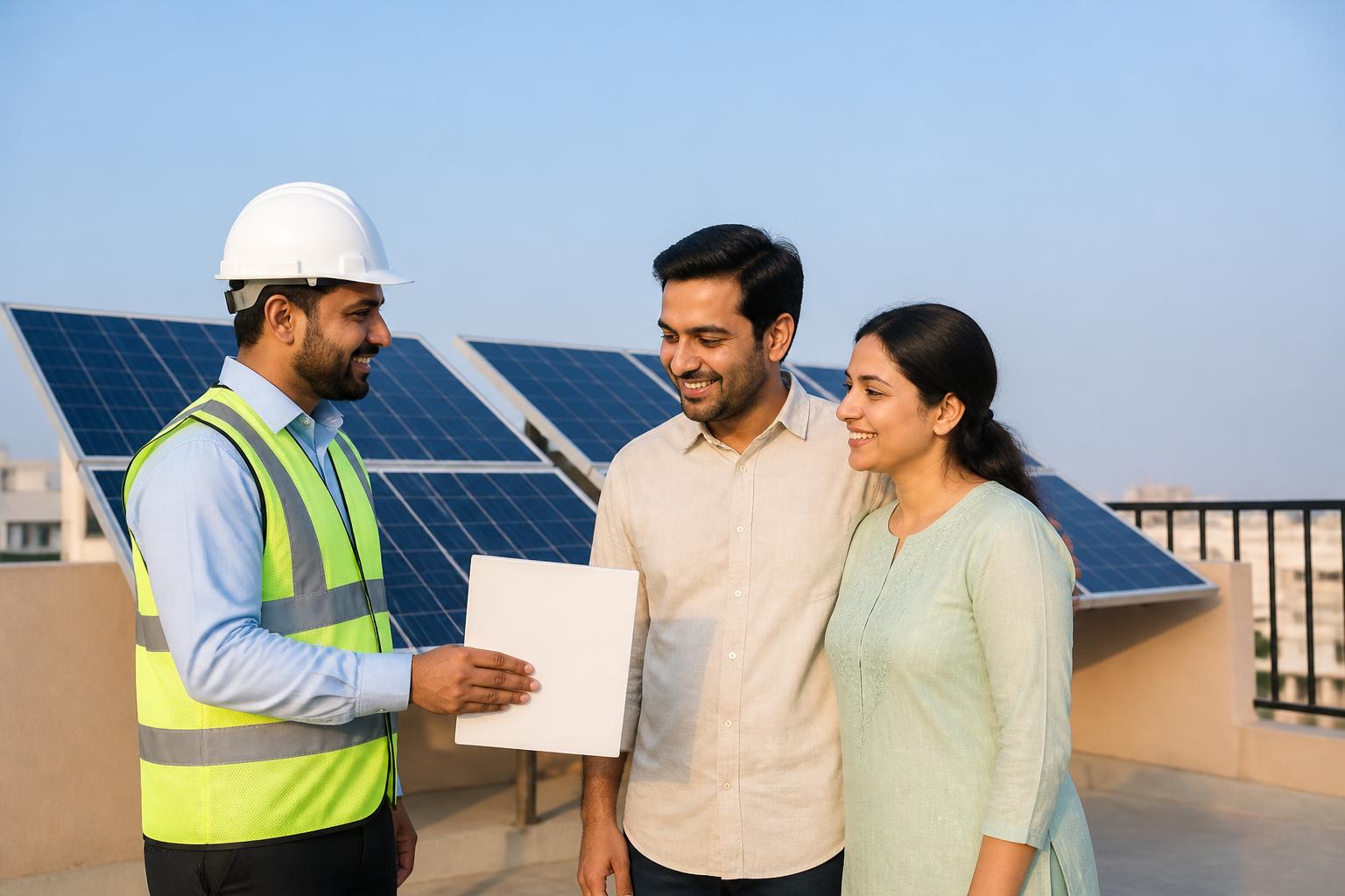 Completed solar project handover
